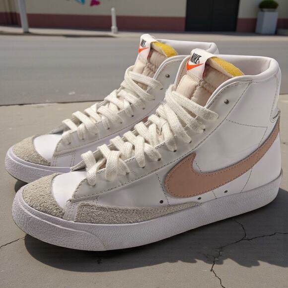 Nike Blazer '77 Vintage Mid White Pink Oxford CZ1055-118 Womens Size 7.5 - Picture 1 of 13